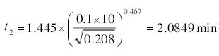 t2匯流歷時(shí)計(jì)算公式